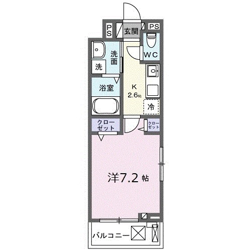 ベルクワルツ大船 201号室 間取り