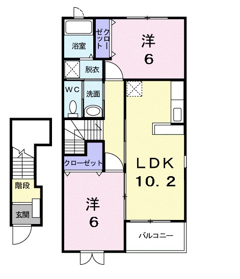 リバーローズＡ 203号室 間取り
