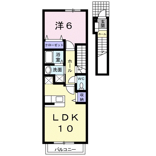 ポラリス 202号室 間取り