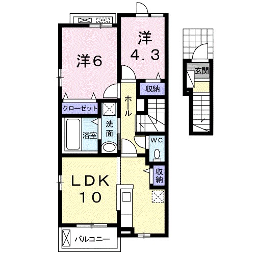 Ｙ．クラシックⅡ 202号室 間取り