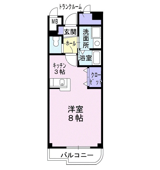 アヴニール 105号室 間取り