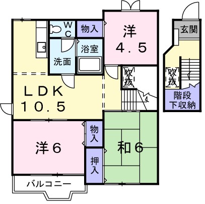 リーヴヴィラ 201号室 間取り