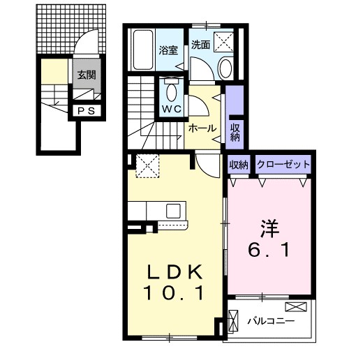 グランツ 204号室 間取り