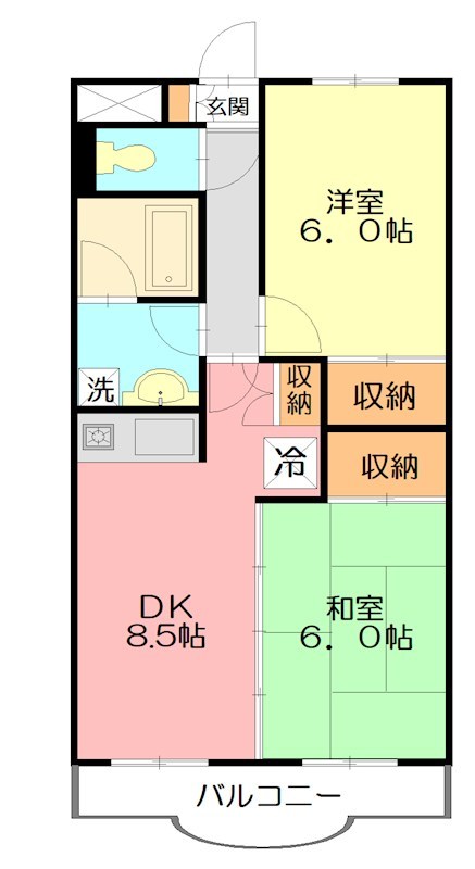 ダンデライアン鵠沼 0201号室 間取り