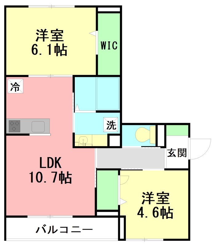 Ｆｏｒｅｓｔ・Ｋ 201号室 間取り