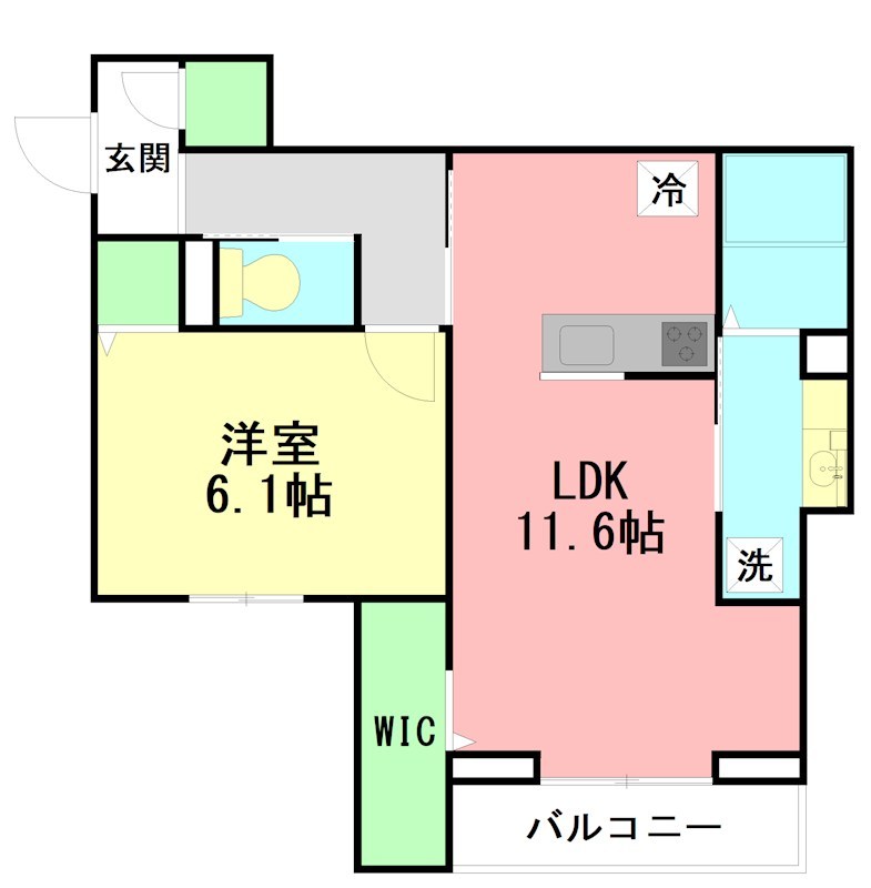 Ｆｏｒｅｓｔ・Ｋ 303号室 間取り
