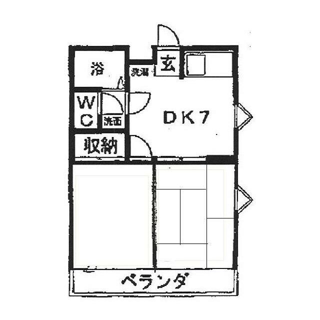 クラマハイツ 2F号室 間取り