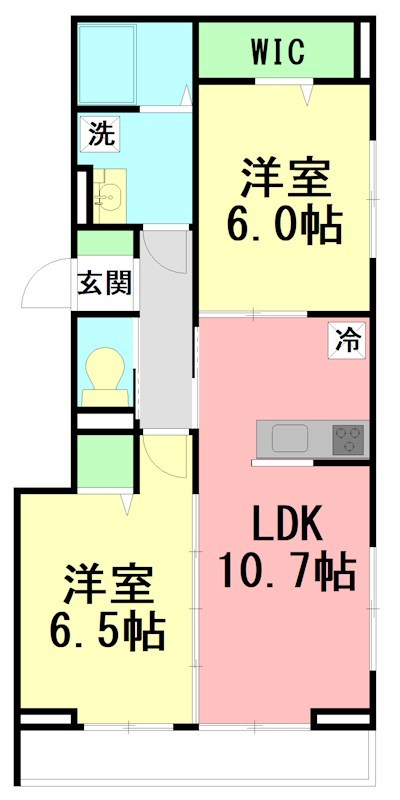 Ｆｏｒｅｓｔ・Ｋ 102号室 間取り