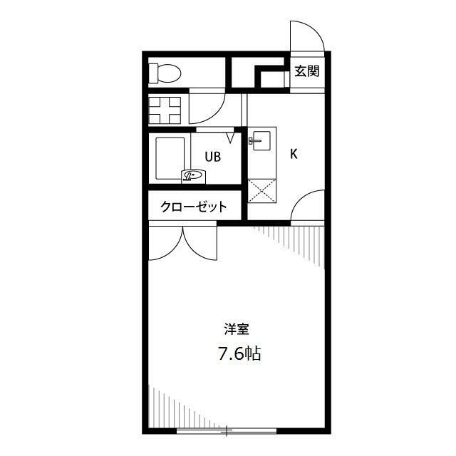 アムール元 202号室 間取り