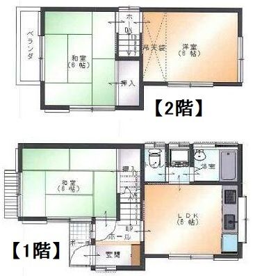 山際村松貸家 間取り