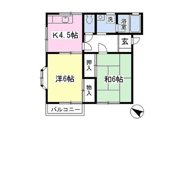 ヴィラ中原 101号室 間取り