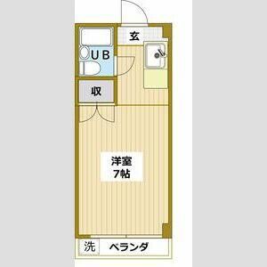 メゾン・ド・ブラン東海大学前AB A104号室 間取り