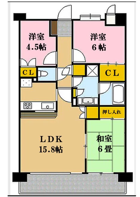 ルリエ大船 308号室 間取り