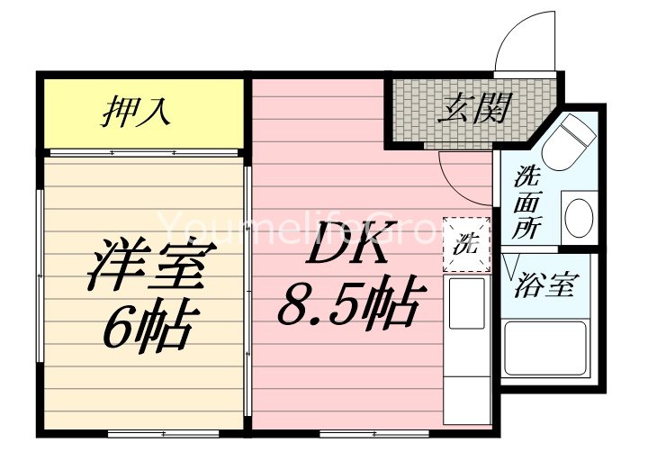 三嘉ハイツ 301号室 間取り