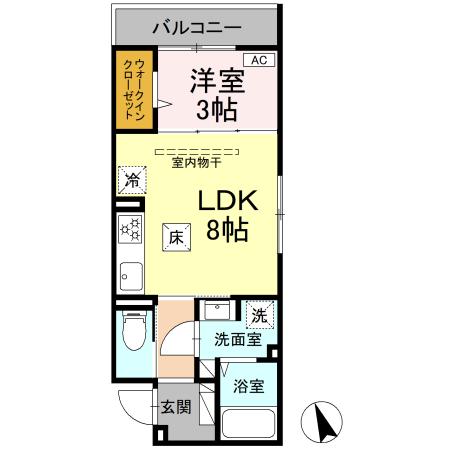 D'Bless湘南藤沢 102号室 間取り