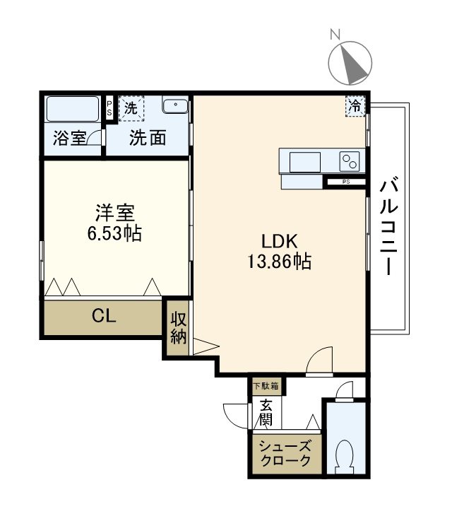 ライフピアモア湘南 101号室 間取り