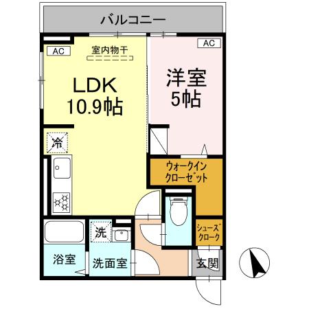 D'Bless湘南藤沢 201号室 間取り