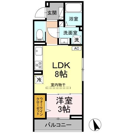 D'Bless湘南藤沢 203号室 間取り