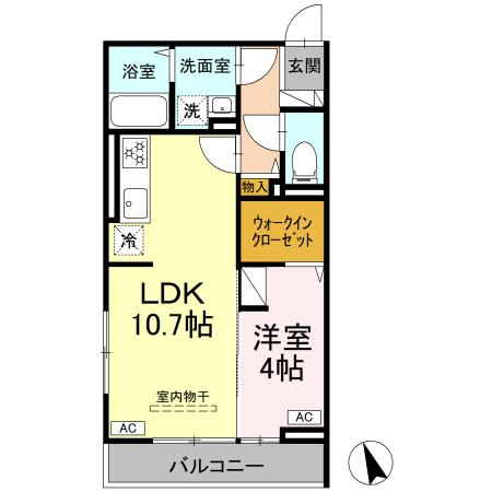 D'Bless湘南藤沢 305号室 間取り