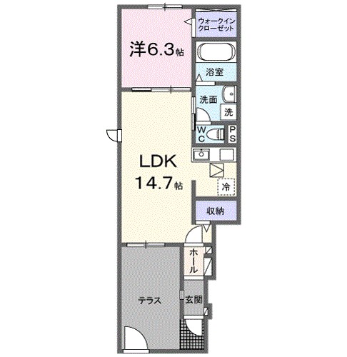 ひだまりガーデンテラスⅠ 101号室 間取り