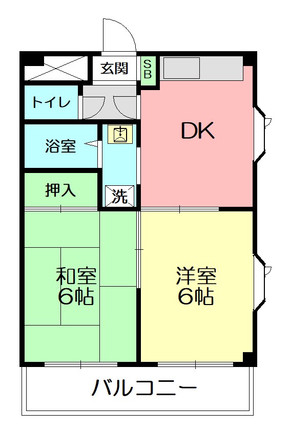 ロイヤルコスモス 101号室 間取り