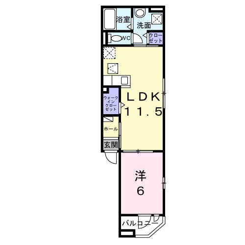 プレールシュメゾン 102号室 間取り