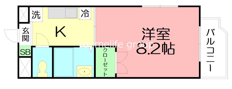 カルム・ワン 101号室 間取り