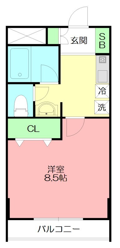 リベルタ湘南 505号室 間取り