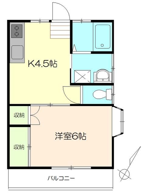 第二煤ケ谷ハイツ 101号室 間取り