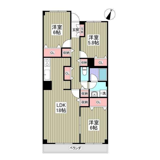 モンメール大磯 205号室 間取り