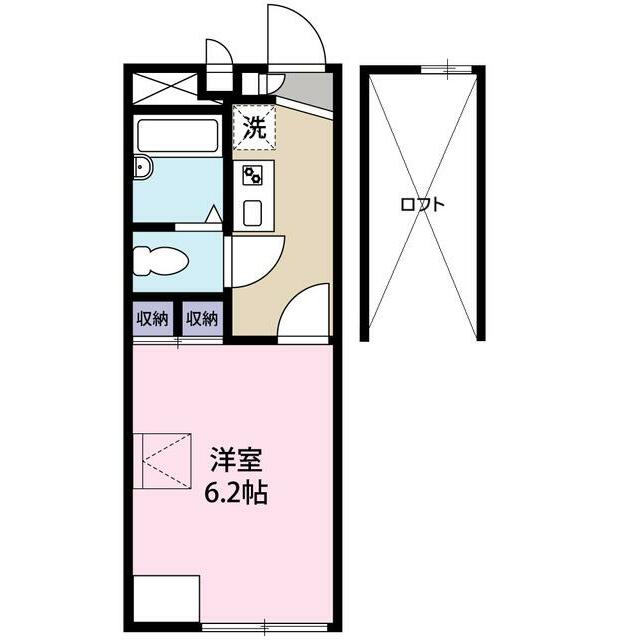 CASA小原台 1F号室 間取り