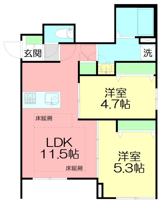 ＢＬＩＳＳ湘南 101号室 間取り