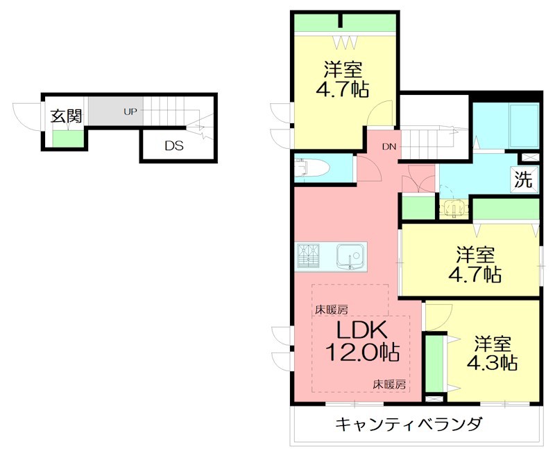ＢＬＩＳＳ湘南 201号室 間取り