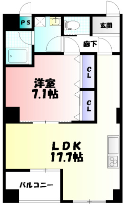 グラビス 304号室 間取り