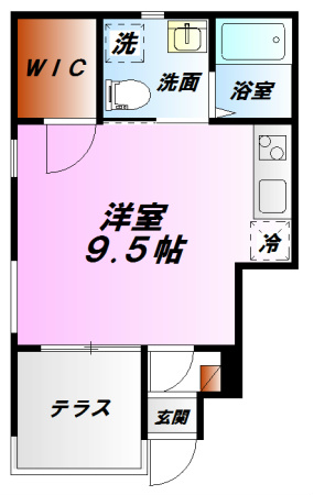 mi casa808 103号室 間取り