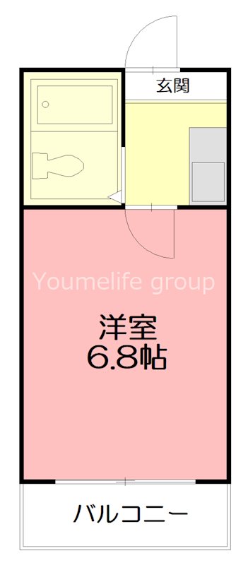 レジデンスカープ厚木 408号室 間取り