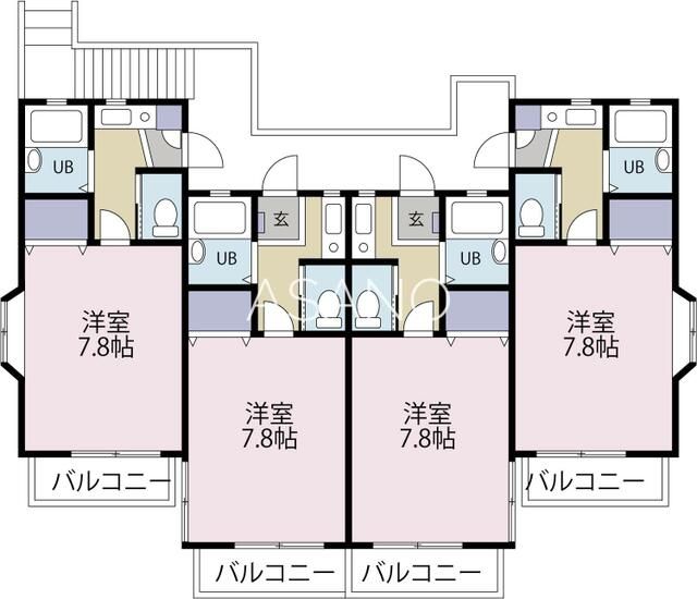 ピュアコートＳＡＮＡＤＡ 202号室 間取り