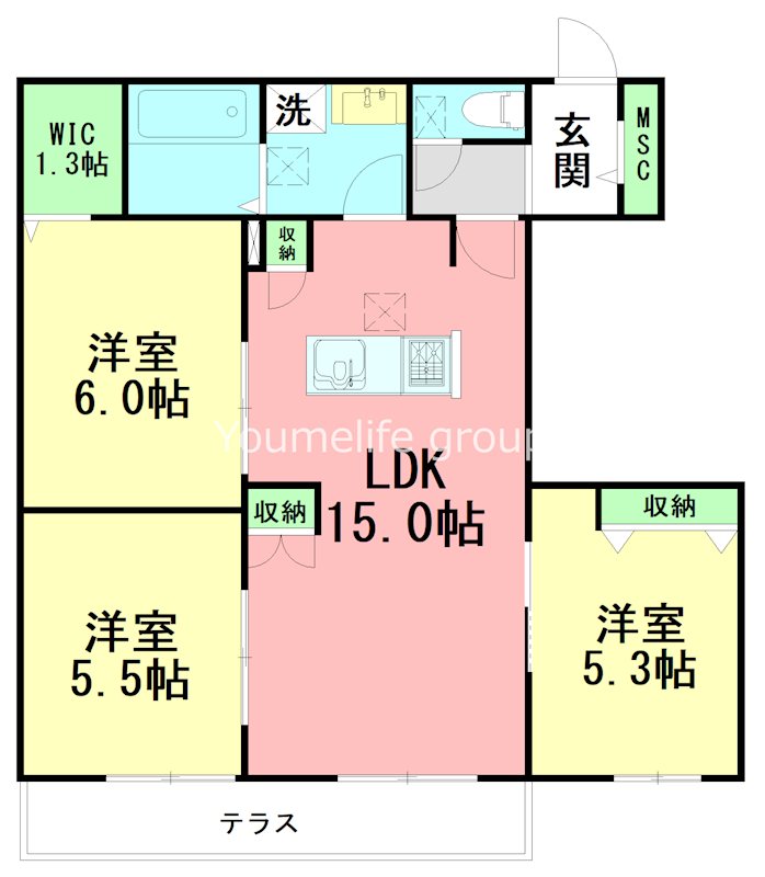 （仮称）鴨宮メゾン 102号室 間取り