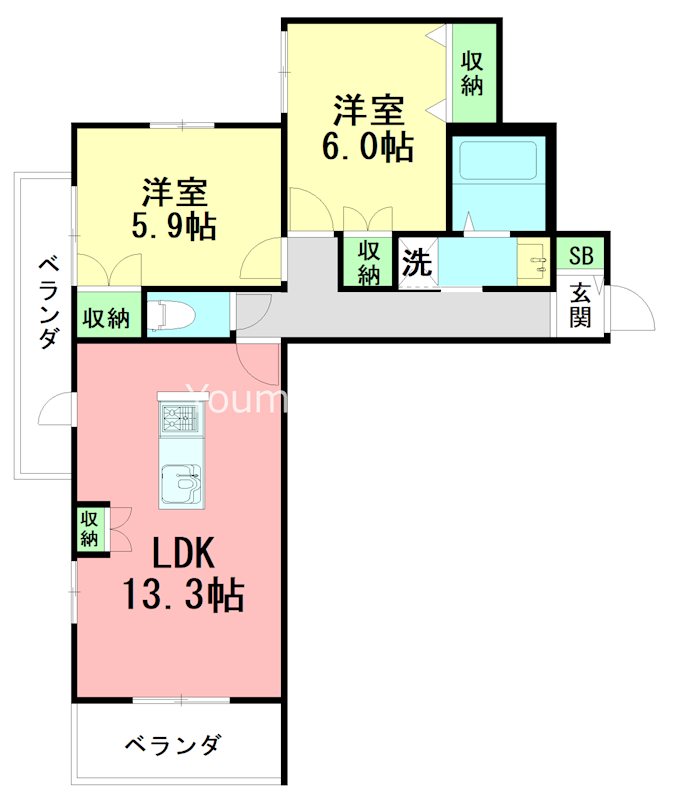 （仮称）鴨宮メゾン 204号室 間取り