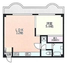コーポ下倉田 203号室 間取り