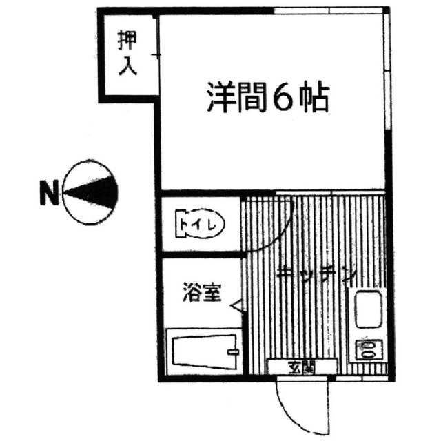 美晴荘 202号室 間取り
