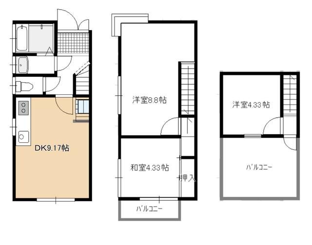 宮川貸家 1号室 間取り
