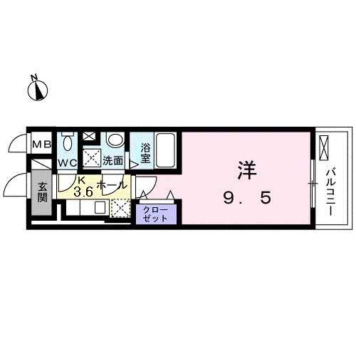 エトワール 402号室 間取り