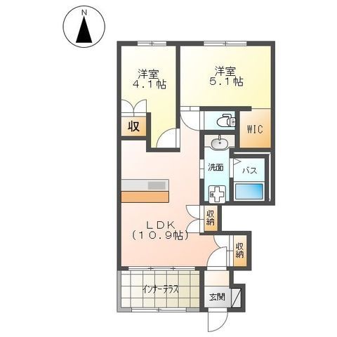 アイディール 101号室 間取り