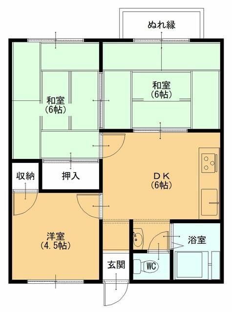 コーポ富士見 101号室 間取り