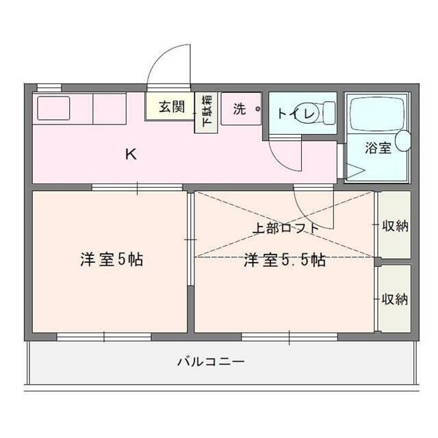 ランドマーク平塚 101号室 間取り