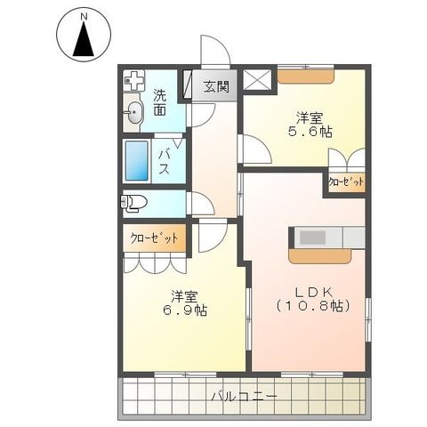 グランチェスタ 0201号室 間取り