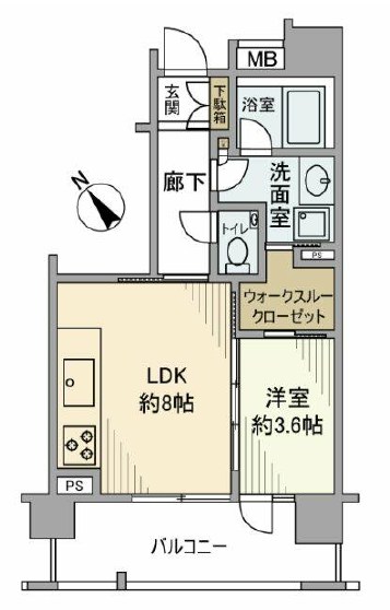クリオ片瀬江ノ島 204号室 間取り