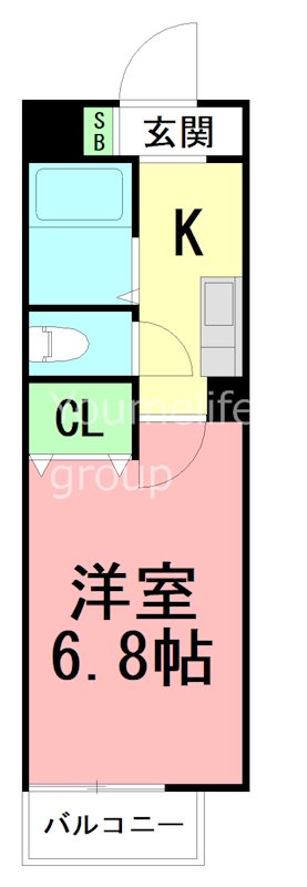 サンパレス港南台A 2F号室 間取り