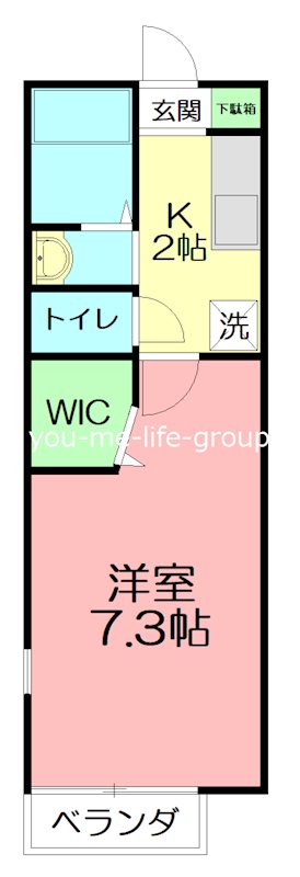 ストゥディオ 101号室 間取り